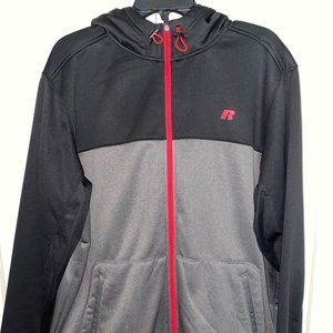 Russel Athletic Full Zip Hoodie Red/Black/Grey XL